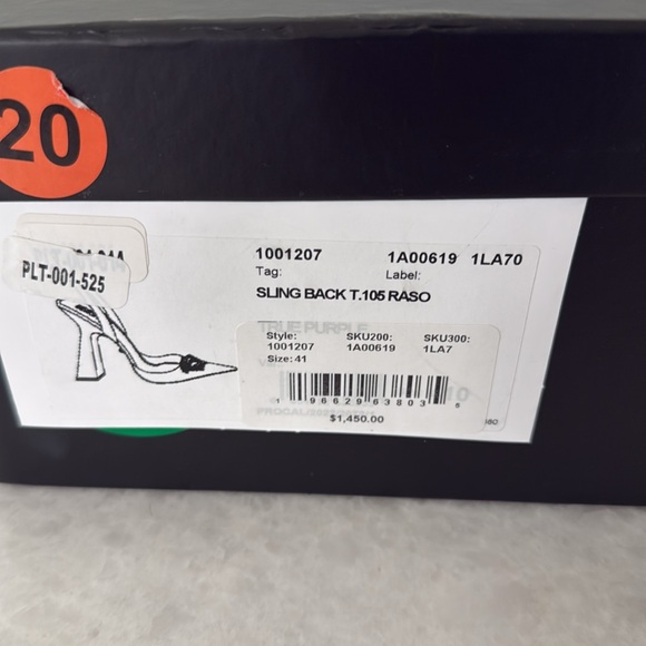 Versace Womens Crystal Medusa Satin Slingbacks Pumps Lilac US 10 EU 41NWD - Picture 9 of 9